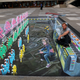 Illustration for article titled 3D Space Invaders Chalk Art